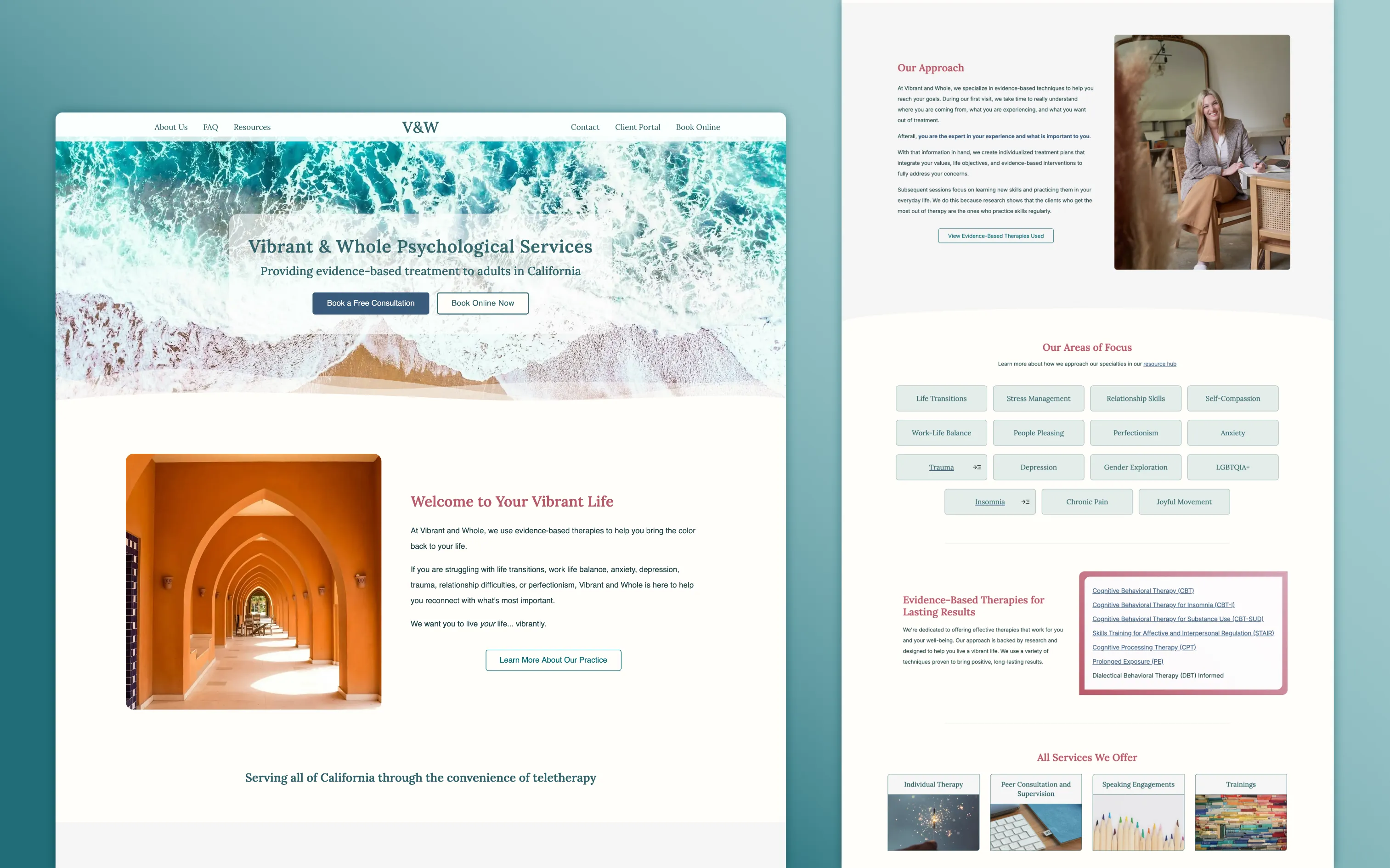 Trauma Therapy Website Demo